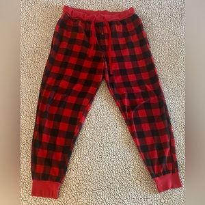 Holiday #FamJams Red Buffalo Plaid Pajama Pants Men’s Size Large